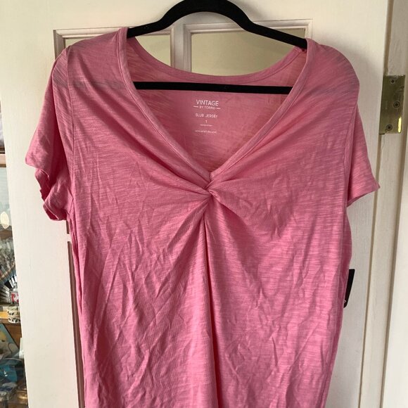 Torrid Pink Knot-Front Slub Jersey Top - Torrid Size 1 (14/16) - Picture 2 of 6